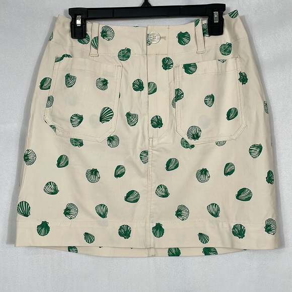 Anthropologie Maeve Colette Skirt Mini Edition Size S Seashell Print EUC - Picture 6 of 14